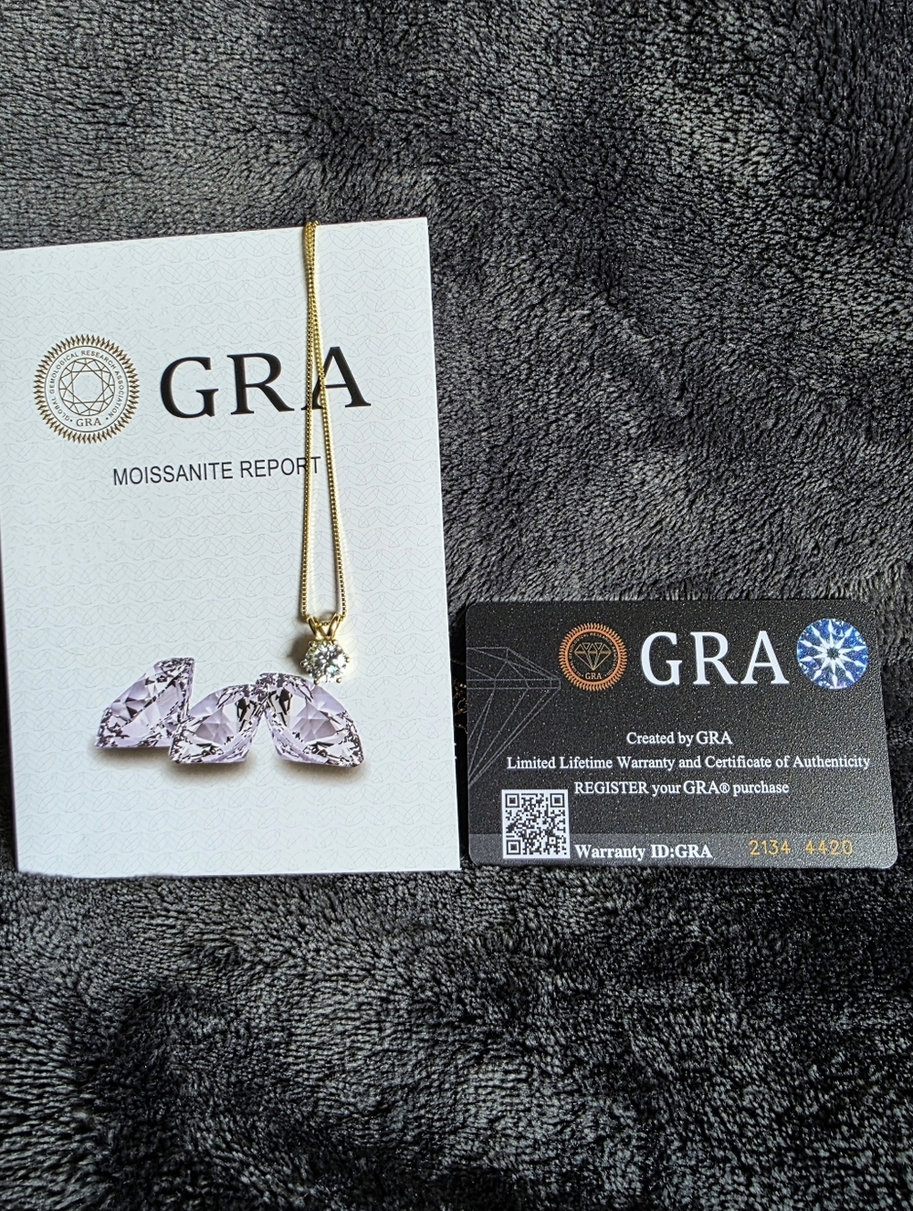 2 ct round-cut diamond stimulate Moissanite solitaire pendant set Chain necklace - Picture 11 of 14